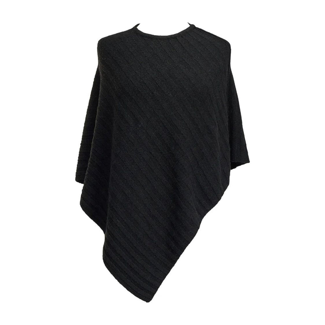 Poncho Knit - Black