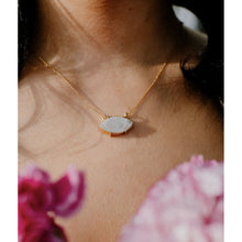 Load image into Gallery viewer, Metropolis Necklace with Oval Moonstone &amp; 18KT Gold Plating