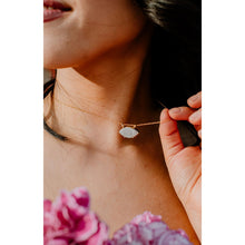 Load image into Gallery viewer, Metropolis Necklace with Oval Moonstone &amp; 18KT Gold Plating