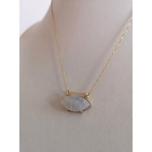 Load image into Gallery viewer, Metropolis Necklace with Oval Moonstone &amp; 18KT Gold Plating