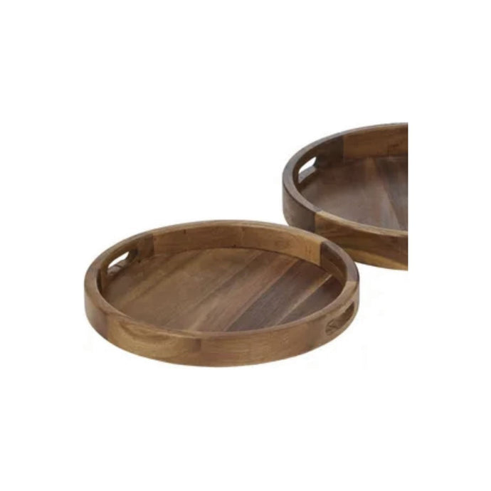 Gusto Natural Wood Round Tray - Small