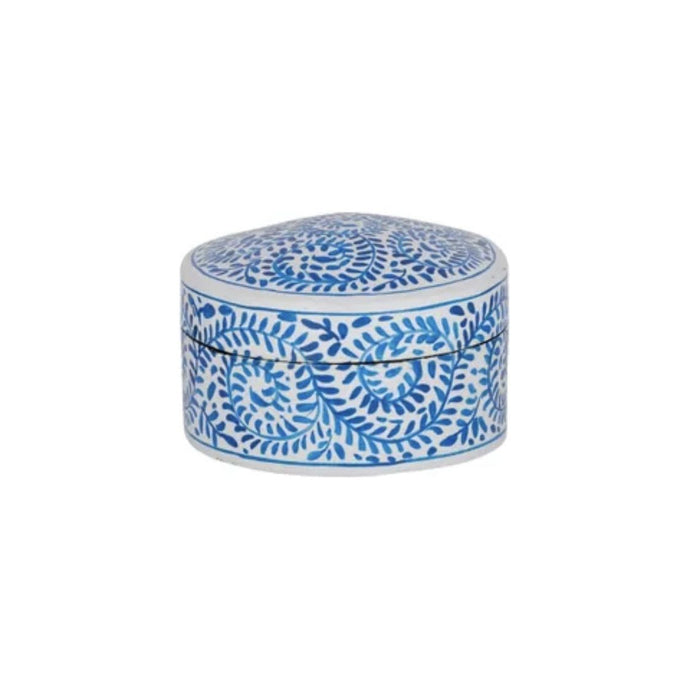 Idris Paper Mache Trinket Box - Blue