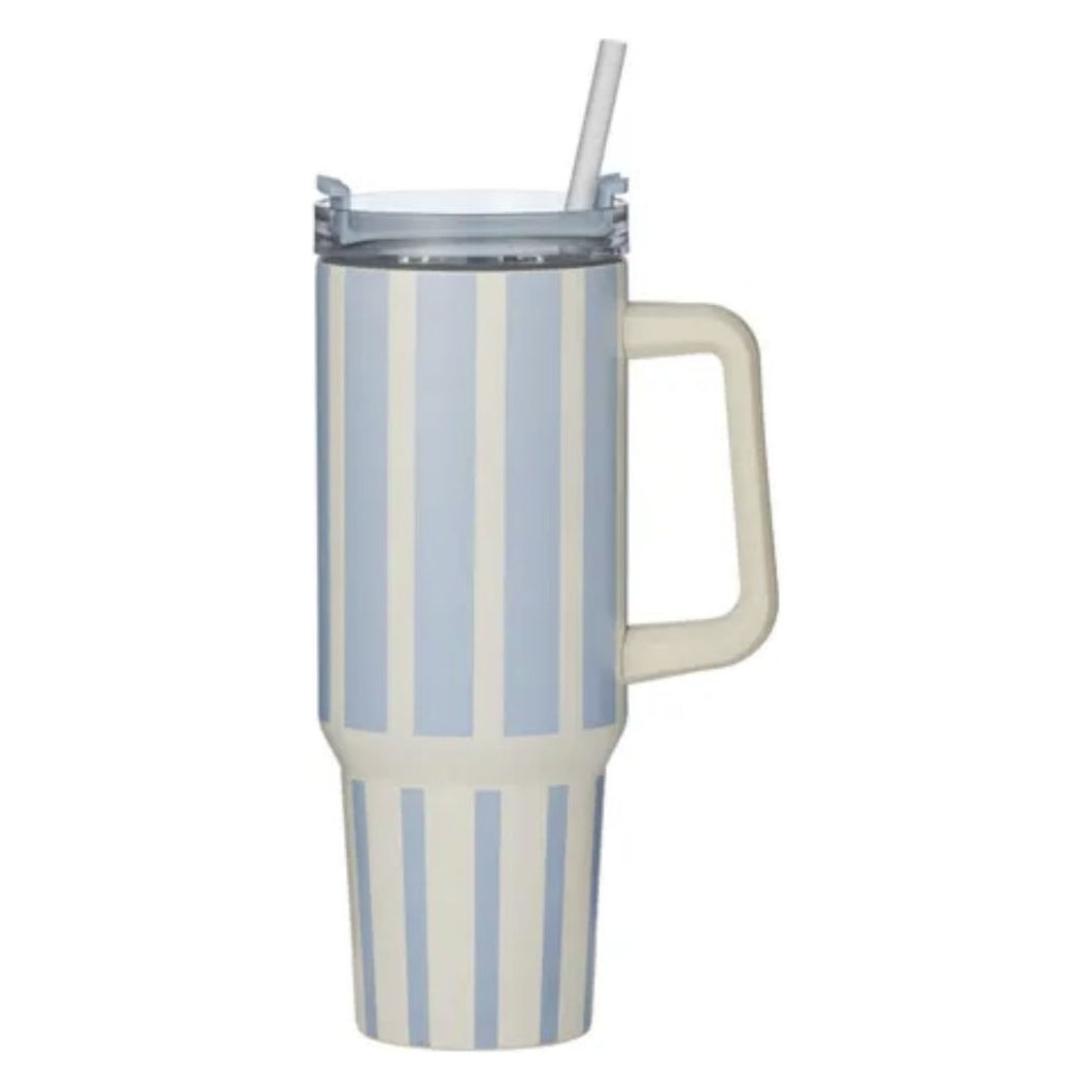 Vertice Stripe Insulated Mug 1.2L - Blue