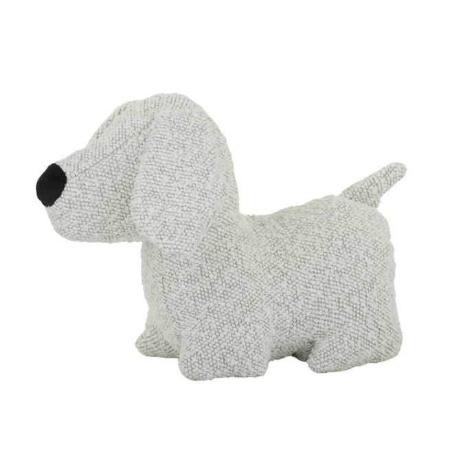 Doggie Boucle Door Stop - Ivory