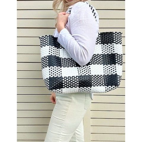 Gingham Weekender - Black