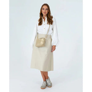 Linton Crossbody - Light Gold Crinkle