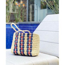 Load image into Gallery viewer, Mini Navy &amp; Red Stripe Bag