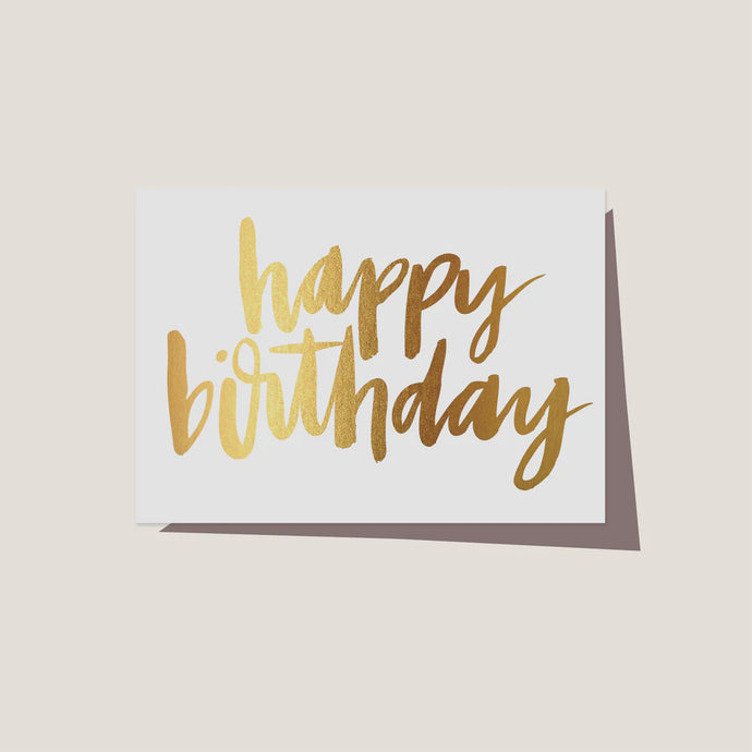 Happy Birthday Gold Card