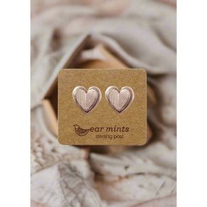 Double Heart Earrings - Rose Gold