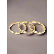 Load image into Gallery viewer, Hammered Bangle - Set of 3 - Gold