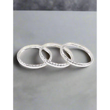 Load image into Gallery viewer, Hammered Bangle - Set of 3 - Silver