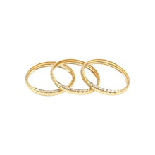 Load image into Gallery viewer, Hammered Bangle - Set of 3 - Gold