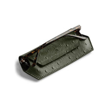 Load image into Gallery viewer, Glasses Case - Olive (Ostrich Print)