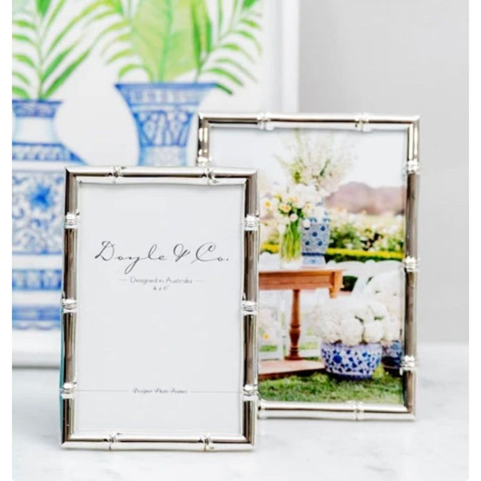 Silver Plated Bamboo Photo Frame 4 x 6