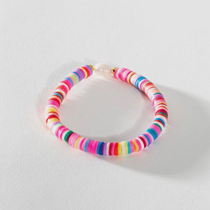 Pearl Pop Heishi Bead Bracelet - Olivia Multi