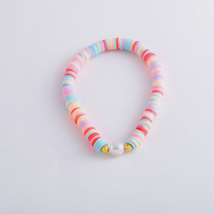 Pearl Pop Heishi Bead Bracelet - Rosa Multi