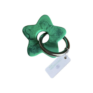 Star Resin Keyring - Emerald