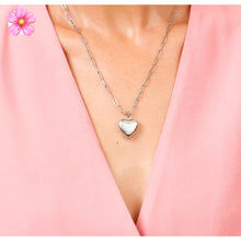 Load image into Gallery viewer, Ella Puffy Heart Necklace - Silver