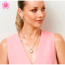 Load image into Gallery viewer, Ella Puffy Heart Necklace - Silver