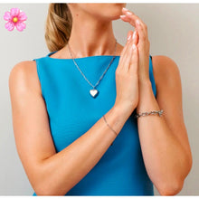 Load image into Gallery viewer, Ella Puffy Heart Necklace - Silver