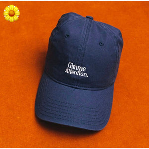 'Gimme Attention' Cap - Navy/White