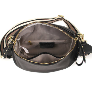 Obsessed Bag - Black / Gold Hardware with Toffee Strap