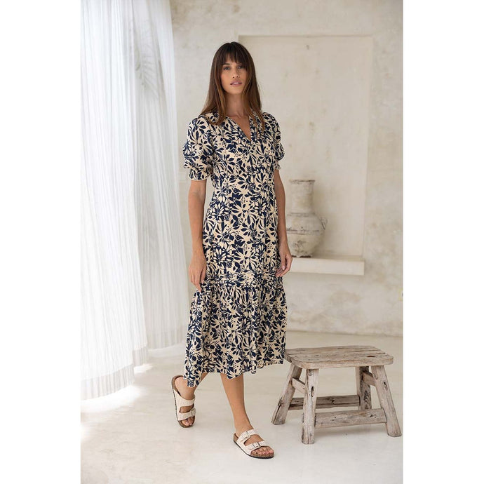 Eden Maxi Dress - Navy Print