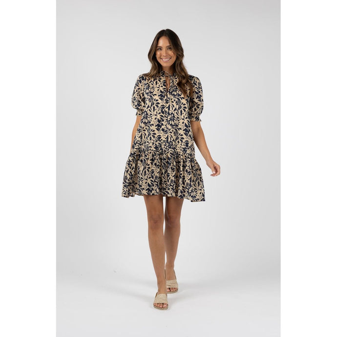 Eden Shift Dress - Navy Print