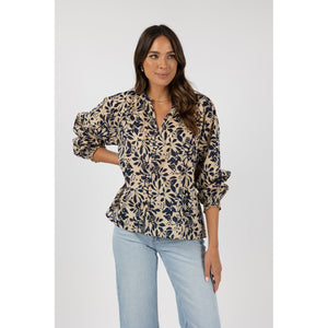 Eden Blouse - Navy Print