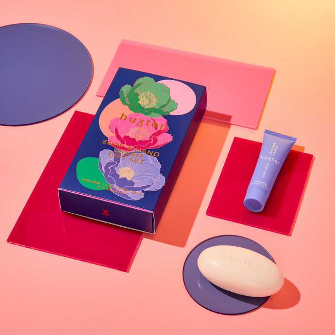 Soap & Hand Cream Gift Box - Cobalt Blue - Grapefruit & Freesia