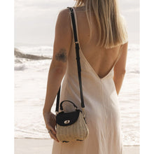 Load image into Gallery viewer, Sandy Raffia Crossbody Bag - Black