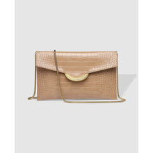 Load image into Gallery viewer, Zoe Clutch - Croc Camel