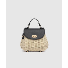 Load image into Gallery viewer, Sandy Raffia Crossbody Bag - Black