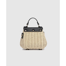 Load image into Gallery viewer, Sandy Raffia Crossbody Bag - Black