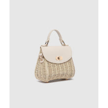 Load image into Gallery viewer, Sandy Raffia Crossbody Bag - Vanilla