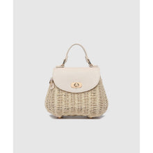 Load image into Gallery viewer, Sandy Raffia Crossbody Bag - Vanilla