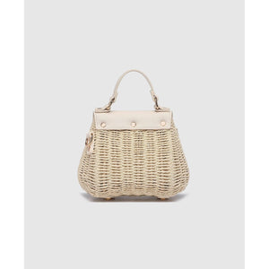 Sandy Raffia Crossbody Bag - Vanilla