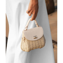 Load image into Gallery viewer, Sandy Raffia Crossbody Bag - Vanilla