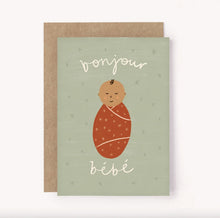 Load image into Gallery viewer, Bonjour Bebe Card - New Baby