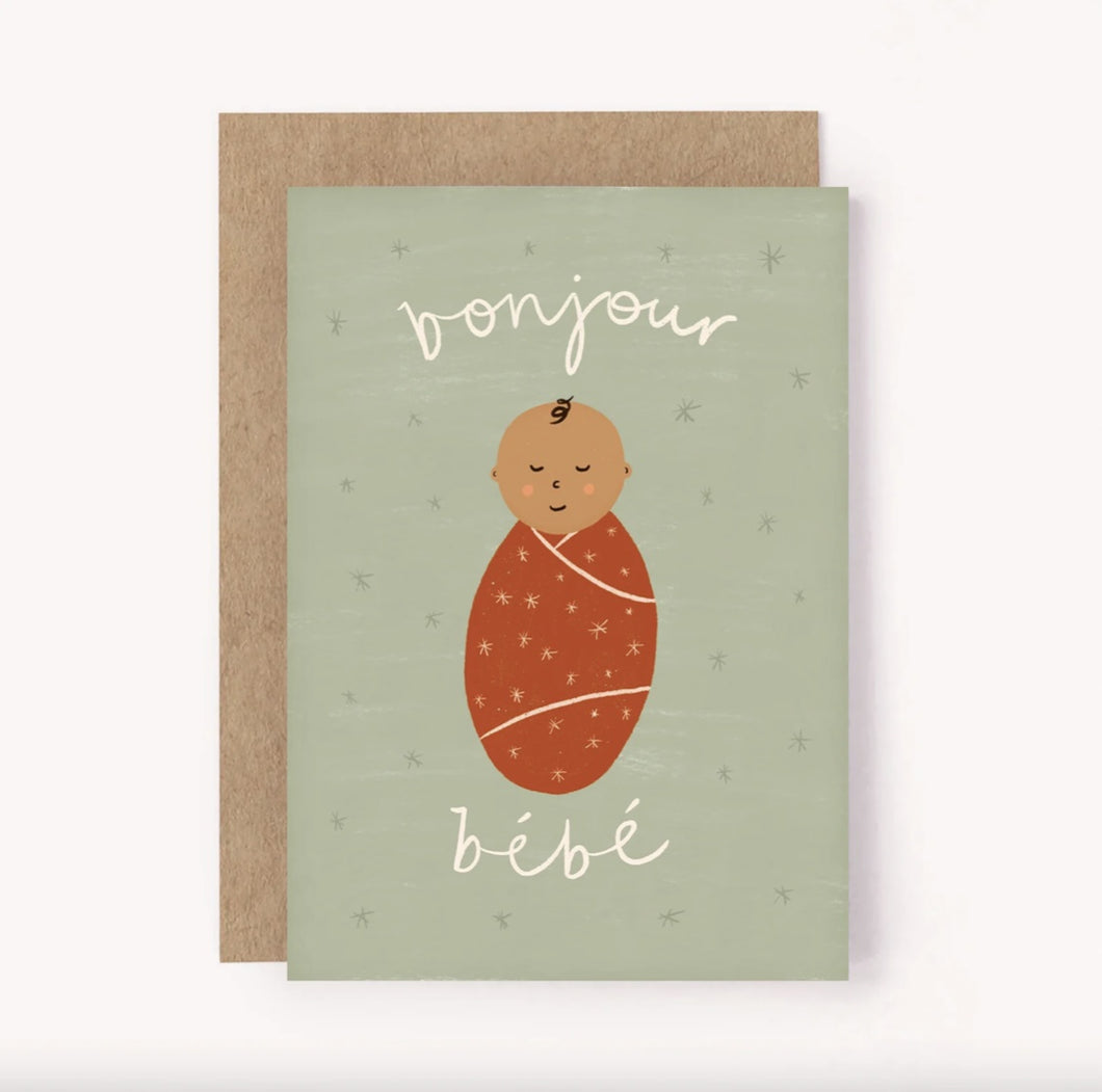 Bonjour Bebe Card - New Baby