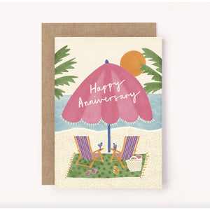 Happy Anniversay Card - Beach