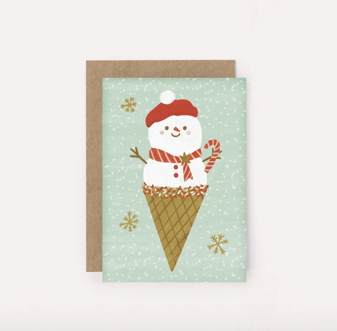 Ms Snow Cone Mini Christmas Card