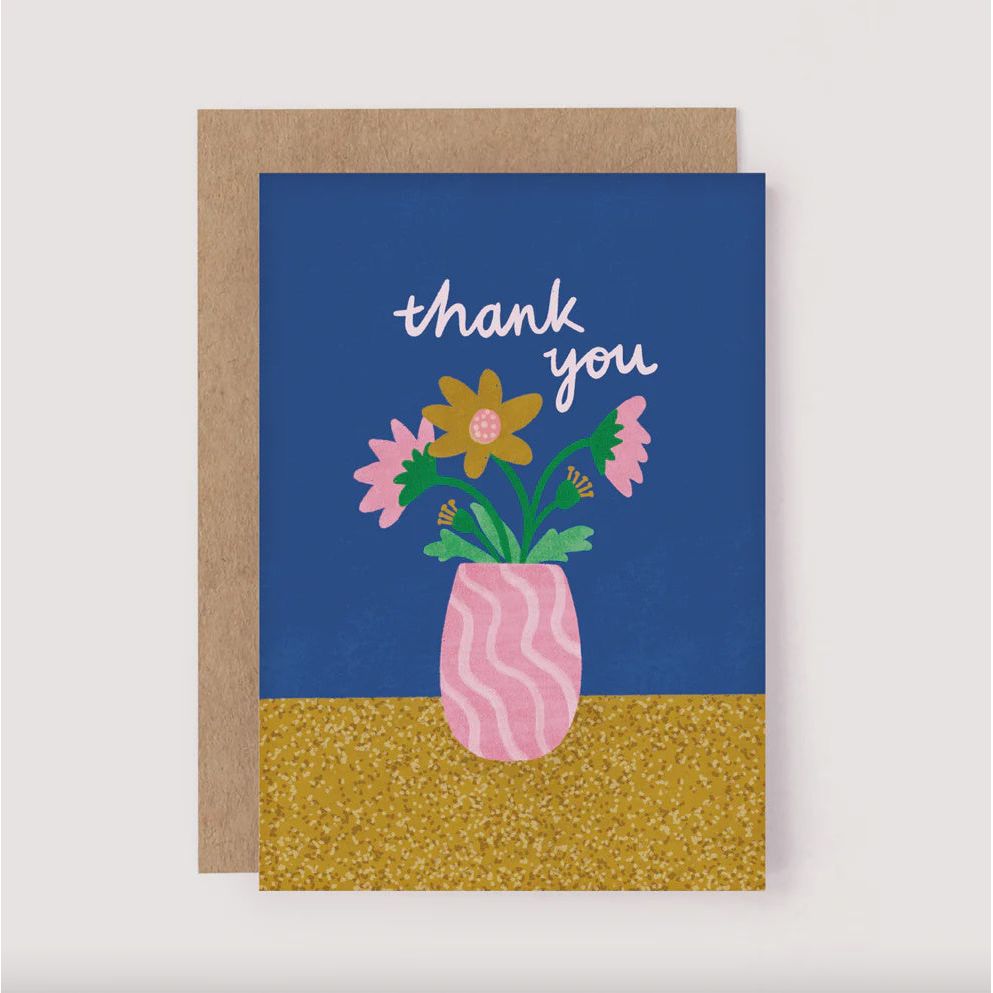 Thank You Vase Flowers Card