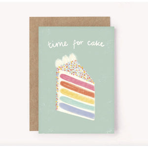 Time for Cake Birthday Card | Green