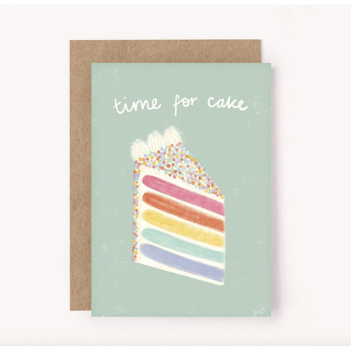 Time for Cake Birthday Card | Green