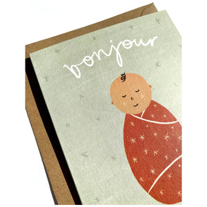 Bonjour Bebe Card - New Baby