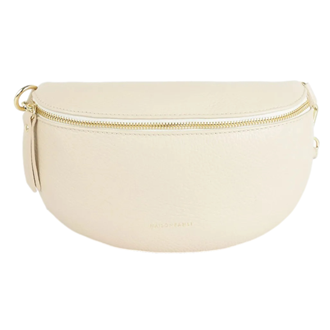 Leather Bum Bag - Cream