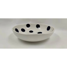 Load image into Gallery viewer, Navy Spot Salad Bowl
