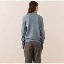 Load image into Gallery viewer, Bennet Merino Funnel Neck Knit - Blue