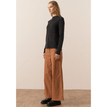 Load image into Gallery viewer, Bennet Merino Lurex Cable Knit - Charcoal